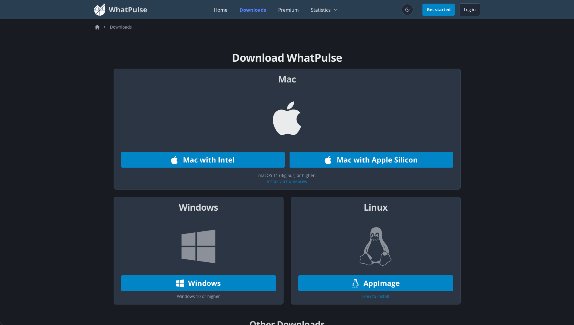 dark mode screenshot